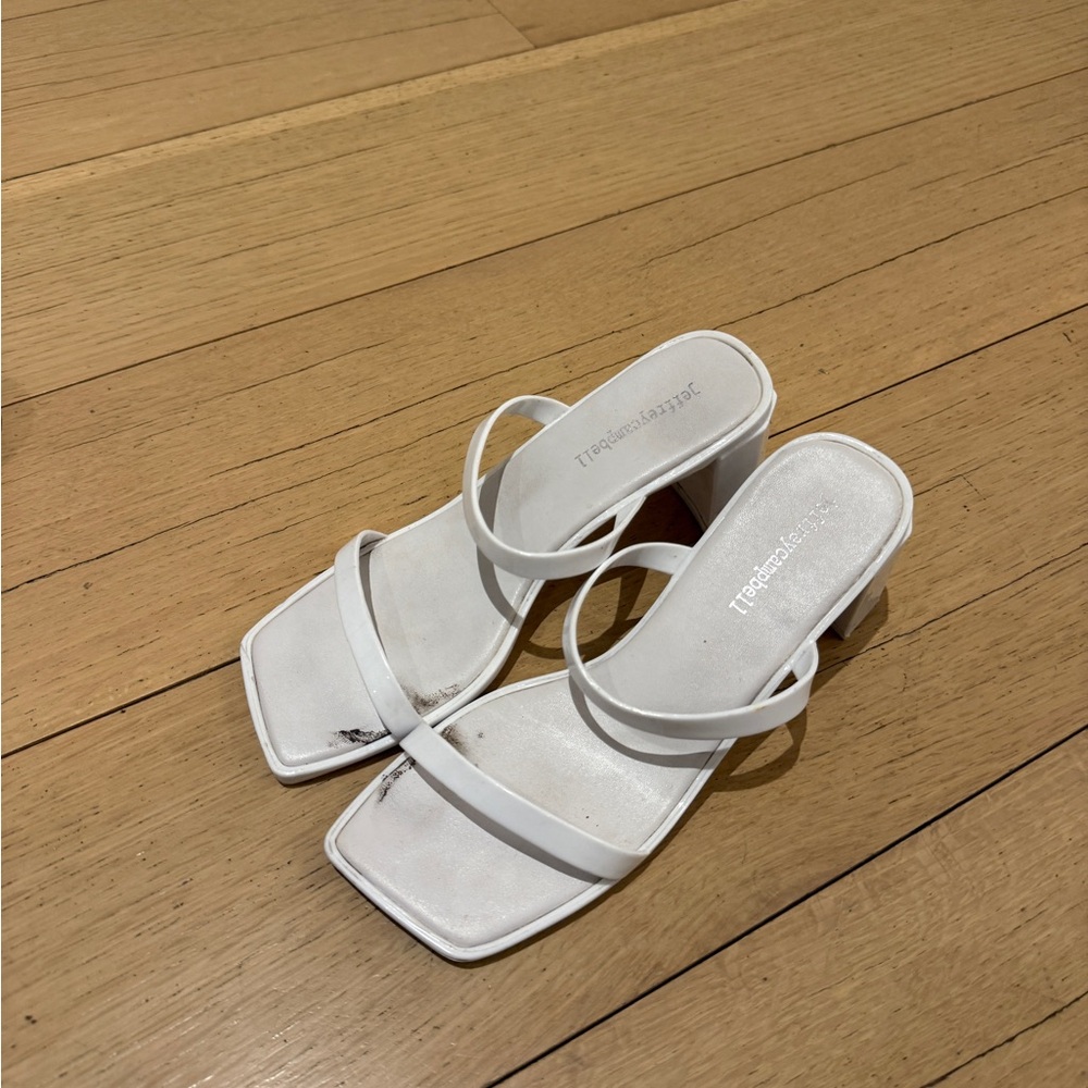 Jeffrey Campbell White Strappy Heels